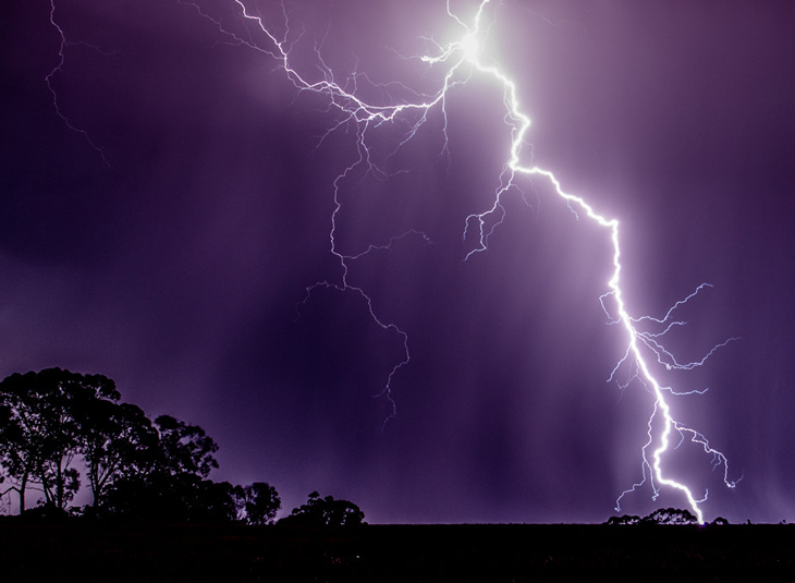 Climate change will increase forest fires caused by thunderstorm lightning strikes