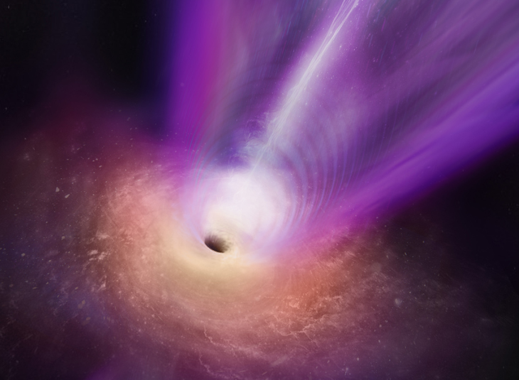 Astronomers image for the first time a black hole’s shadow together with a powerful jet