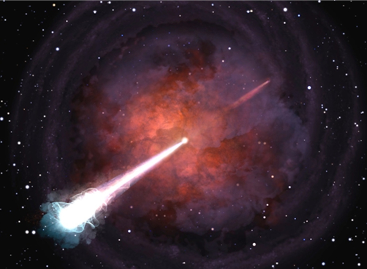 A jet detected from the merging of two neutron stars