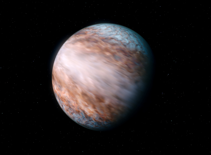 Detectan un flujo de viento supersónico en el ecuador de un exoplaneta gigante
