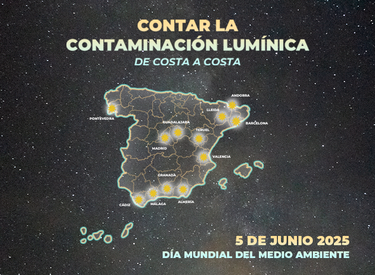 Nace ‘Contar la contaminación lumínica de costa a costa’, una iniciativa nacional de divulgación por el Día Mundial del Medio Ambiente