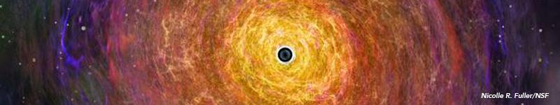 Representación del agujero negro supermasivo en la galaxia M87 - Nicolle R. Fuller/NSF