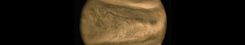 Atmósfera de Venus en blanco, negro y ultravioleta