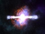 Hypernova gamma-ray burst illustration (www.astronomy.com)